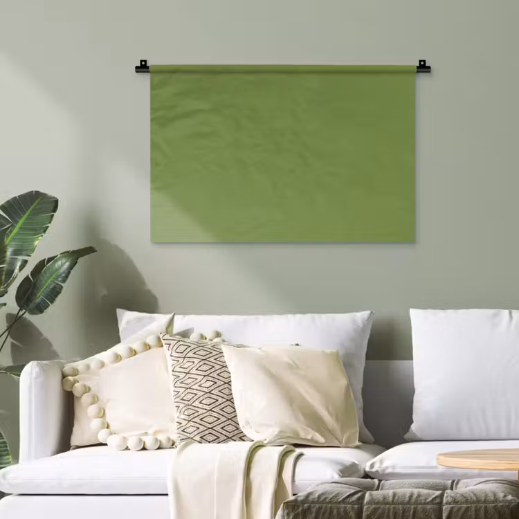 Moss - Green - Groen Wandkleed katoen klein 269 -sfeer7