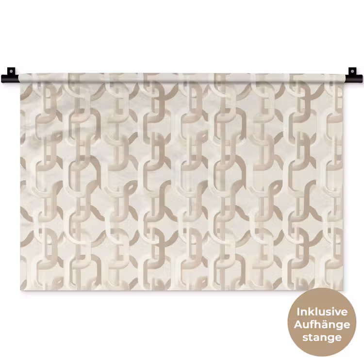 Motief - Abstract - Beige Wandkleed katoen klein 269 -t3d_DE