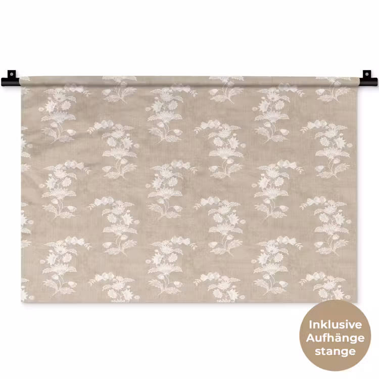 Motief - Beige - Linnen Wandkleed katoen klein 269 -t3d_DE