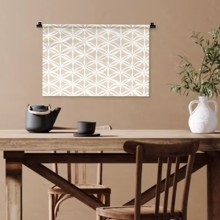 Motief - Modern - Beige Wandkleed katoen klein 269 -sfeer6
