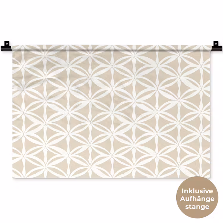 Motief - Modern - Beige Wandkleed katoen klein 269 -t3d_DE