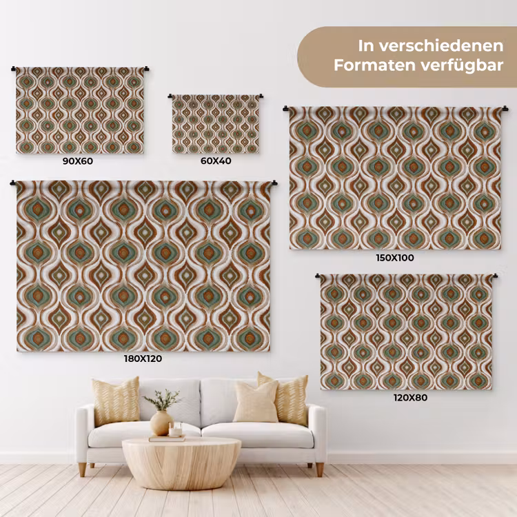 Motief - Patroon - Kleurrijk Wandkleed katoen klein 269 -tsfeer8_DE