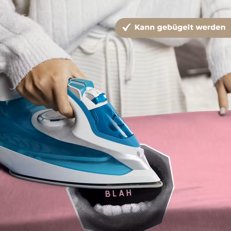Mond - BLAH BLAH - Roze Wandkleed katoen klein -tsfeer9_DE