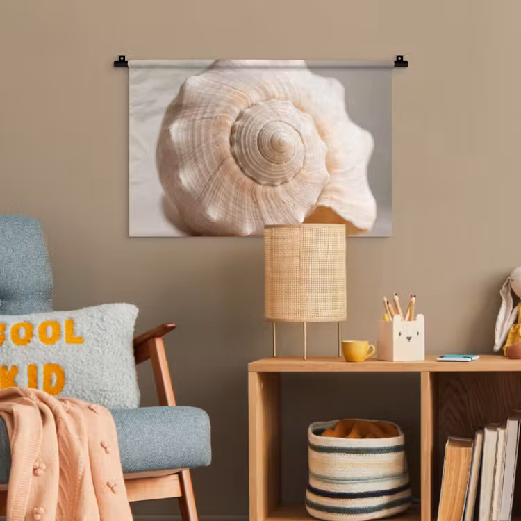 Schelp - Detail - Beige Wandkleed katoen klein -wsfeer4_kind