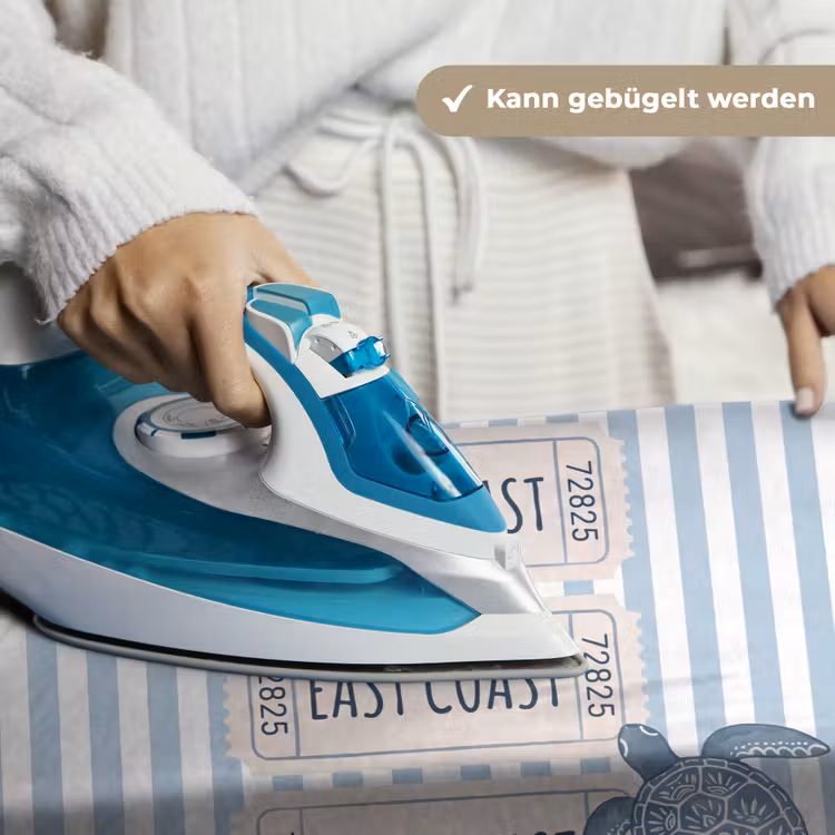 Schelp - Oceaan - Kust - Blauw - Illustratie Wandkleed katoen klein -tsfeer9_DE