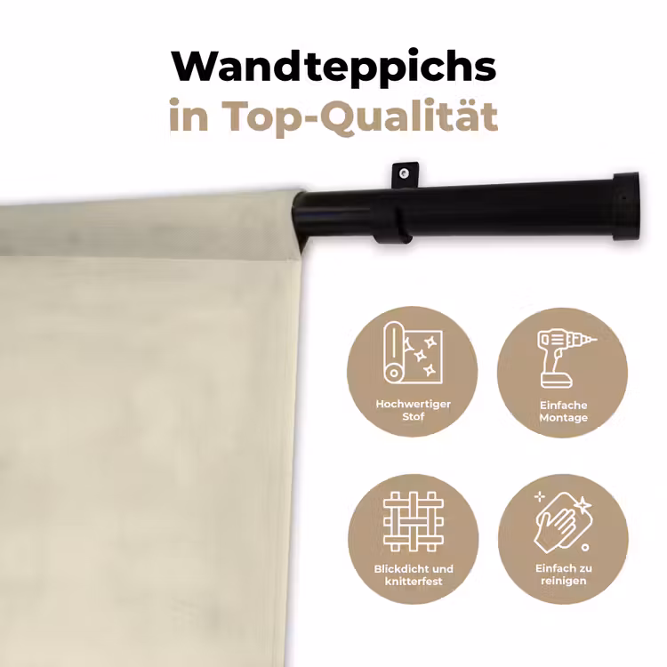Schelpen - Blauw - Beige Wandkleed katoen klein -tsfeer2_DE