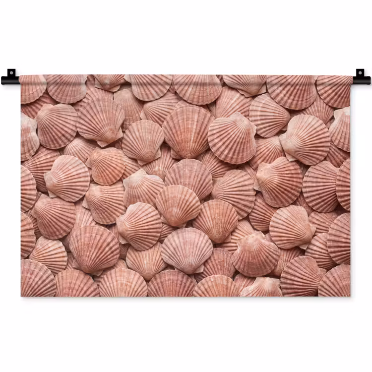 Schelpen - Patroon - Roze Wandkleed katoen klein -zz3d