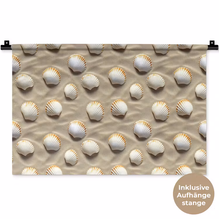 Schelpen - Zand - Maritiem Wandkleed katoen klein 269 -t3d_DE