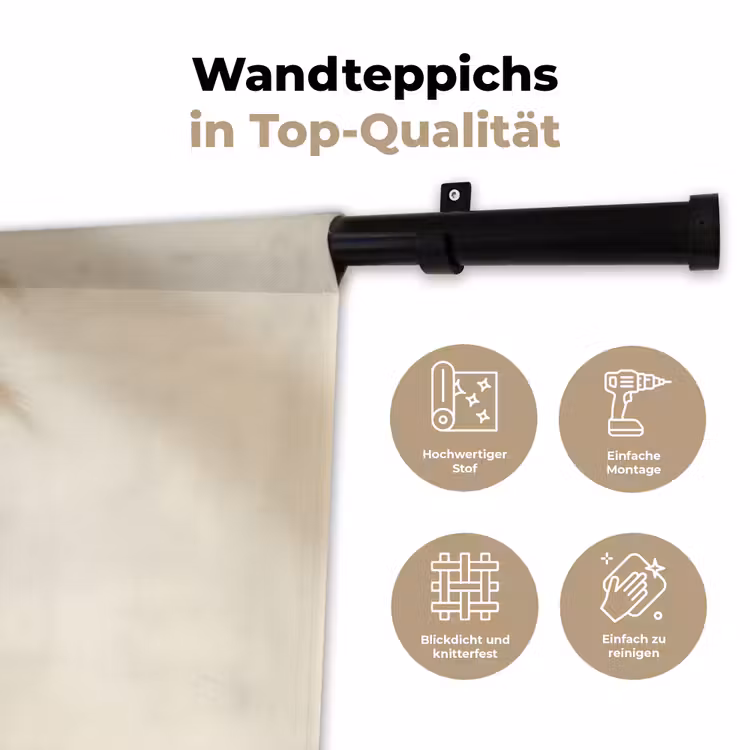 Granen - Hout - Kom - Beige Wandkleed katoen klein -tsfeer2_DE