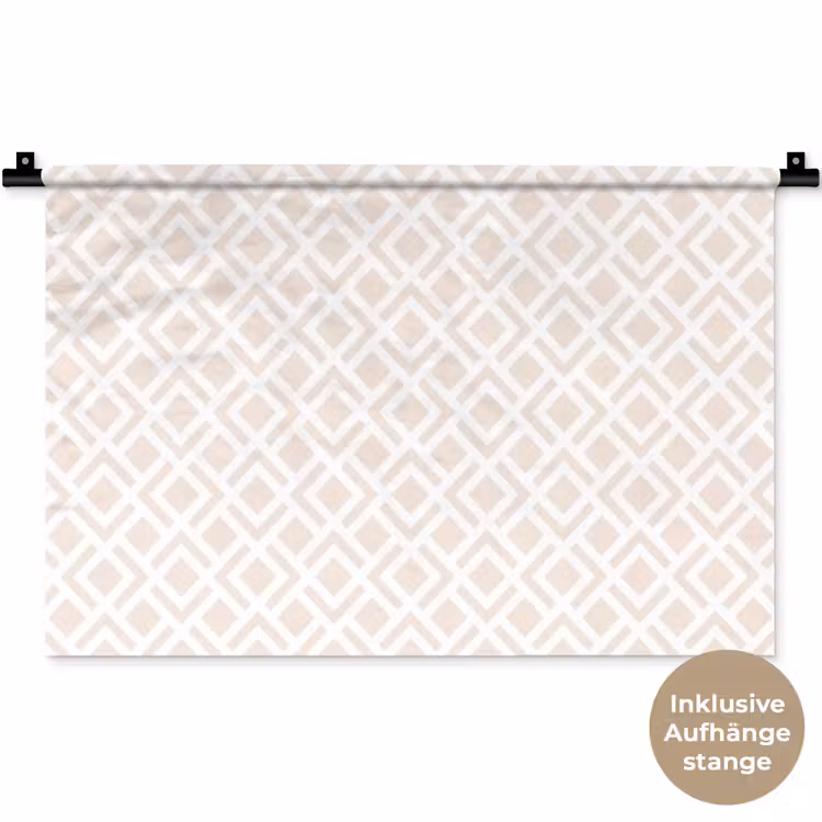 Patronen - Abstract - Beige - Geometrie Wandkleed katoen klein 269 -t3d_DE