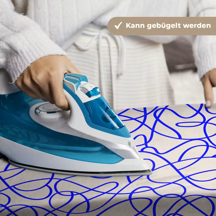 Patronen - Beige - Blauw - Lijnen Wandkleed katoen klein 269 -tsfeer9_DE