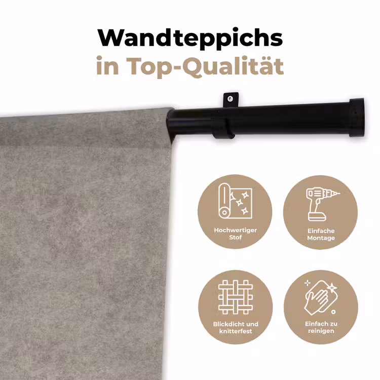 Patroon - Beton - Grijs Wandkleed katoen klein 269 -tsfeer2_DE