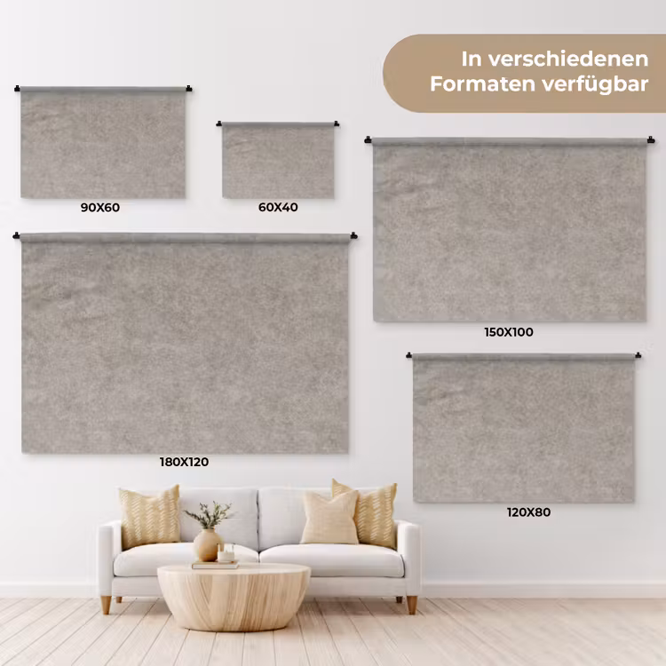 Patroon - Beton - Grijs Wandkleed katoen klein 269 -tsfeer8_DE