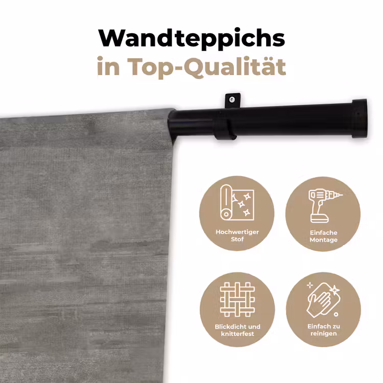 Patroon - Beton - Grijs Wandkleed katoen klein 269 -tsfeer2_DE