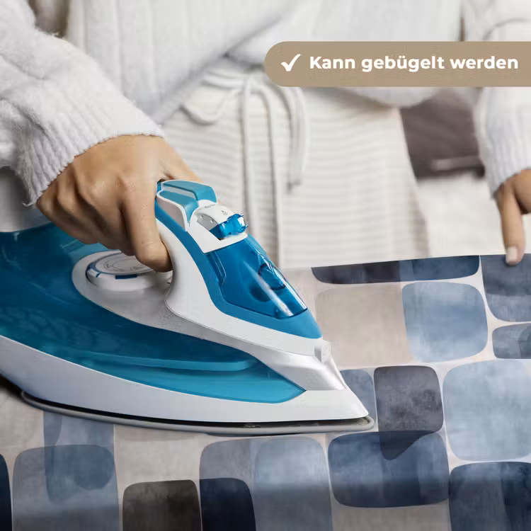 Patroon - Blauw - Vierkanten Wandkleed katoen klein -tsfeer9_DE