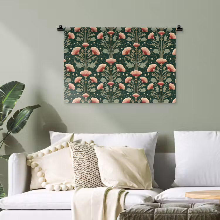 Patroon - Botanisch - Kleurrijk Wandkleed katoen klein 269 -sfeer7