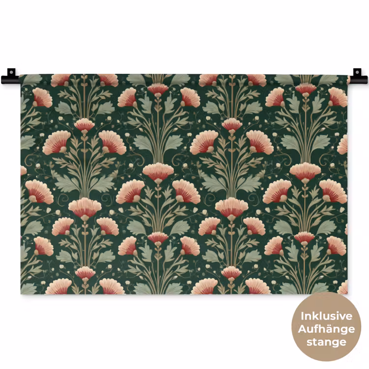 Patroon - Botanisch - Kleurrijk Wandkleed katoen klein 269 -t3d_DE