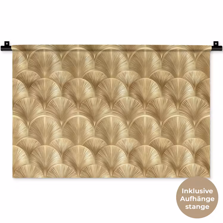 Patroon - Waaier - Goud Wandkleed katoen klein 269 -t3d_DE