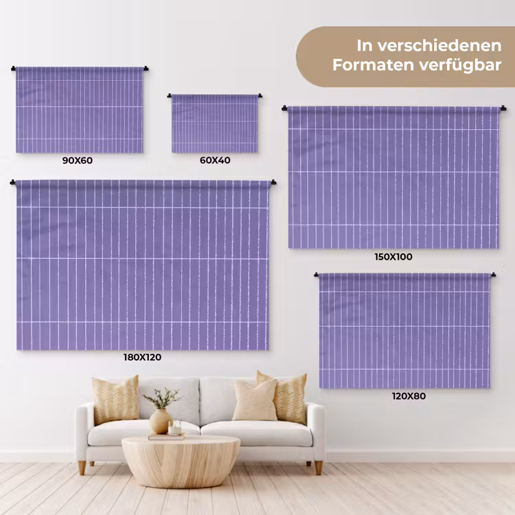 Patroon - Tegel - Lila Wandkleed katoen klein 269 -tsfeer8_DE