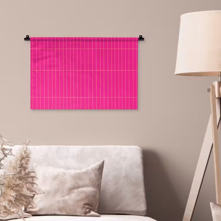 Patroon - Tegel - Magenta - Roze Wandkleed katoen klein 269 -sfeer4