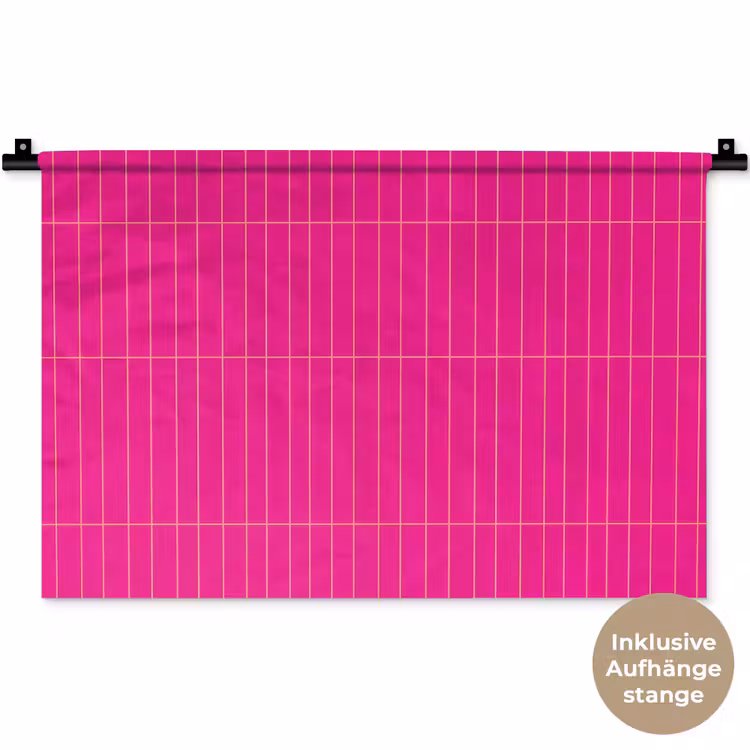 Patroon - Tegel - Magenta - Roze Wandkleed katoen klein 269 -t3d_DE