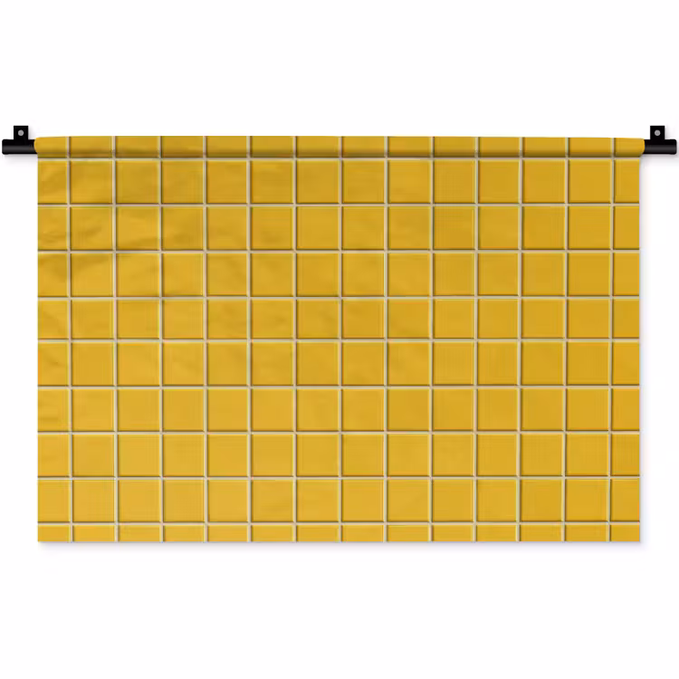 Patroon - Tegel - Okergeel Wandkleed katoen klein 269 -zz3d