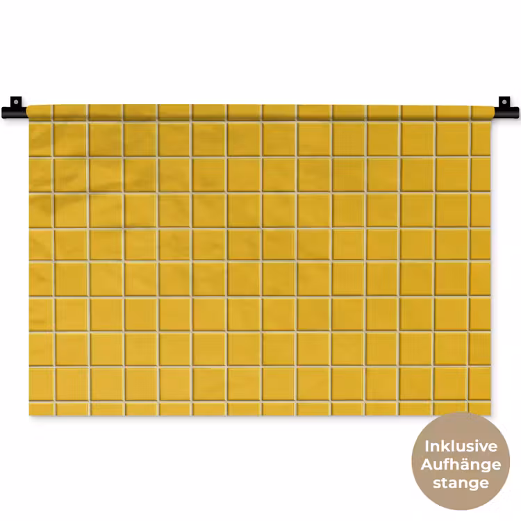 Patroon - Tegel - Okergeel Wandkleed katoen klein 269 -t3d_DE