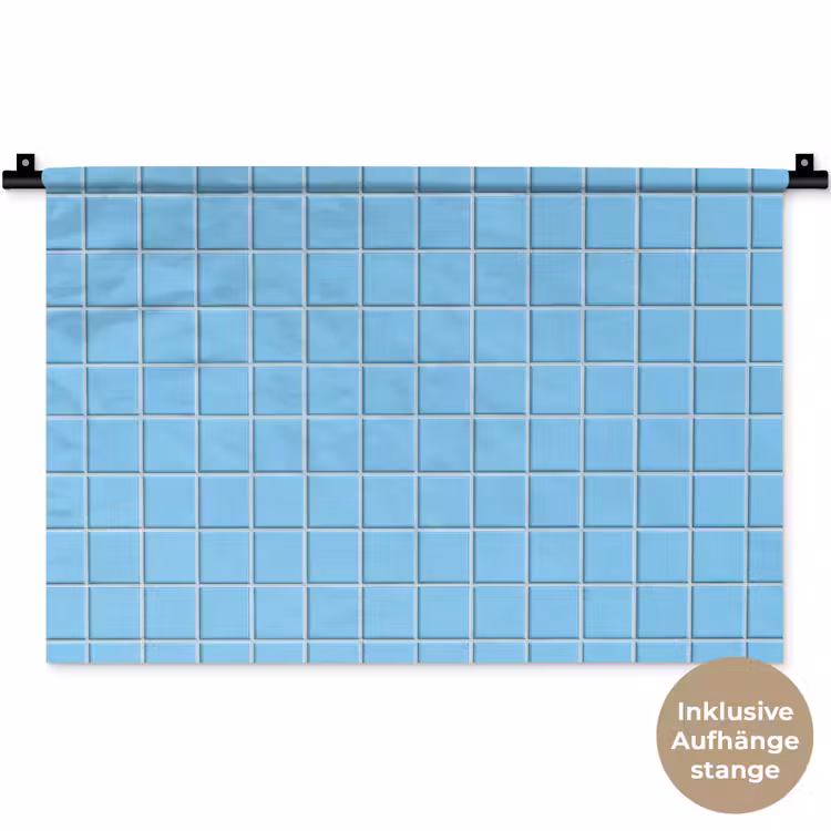 Patroon - Tegel - Pastel - Blauw Wandkleed katoen klein 269 -t3d_DE