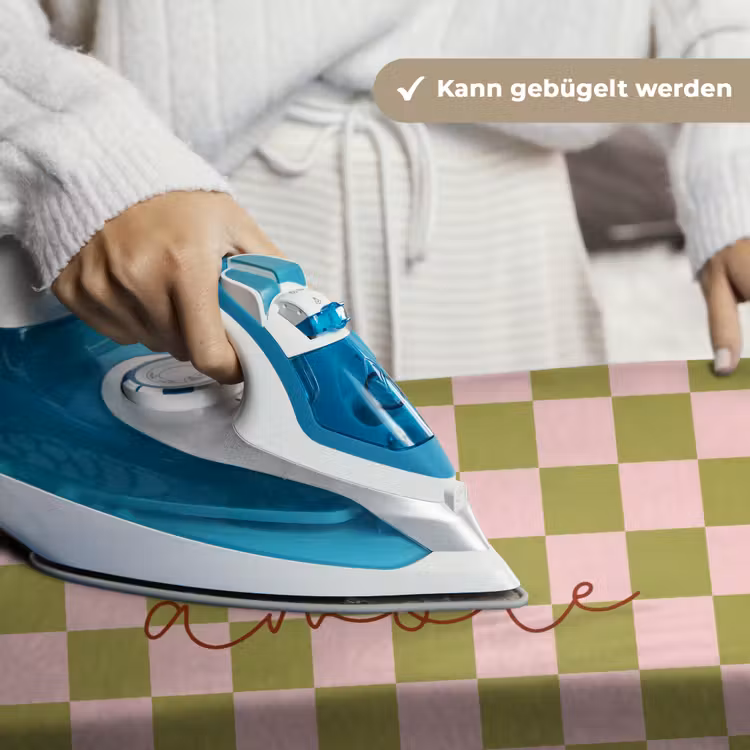 Patroon - Geblokt - Olijfgroen - Amore Wandkleed katoen klein -tsfeer9_DE