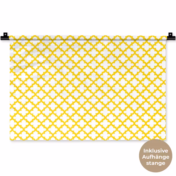 Patroon - Geometrisch - Klassiek - Geel Wandkleed katoen klein 269 -t3d_DE
