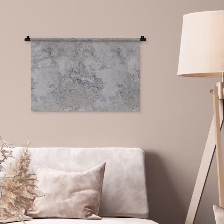 Patroon - Grijs - Oud - Beton Wandkleed katoen klein 269 -sfeer4