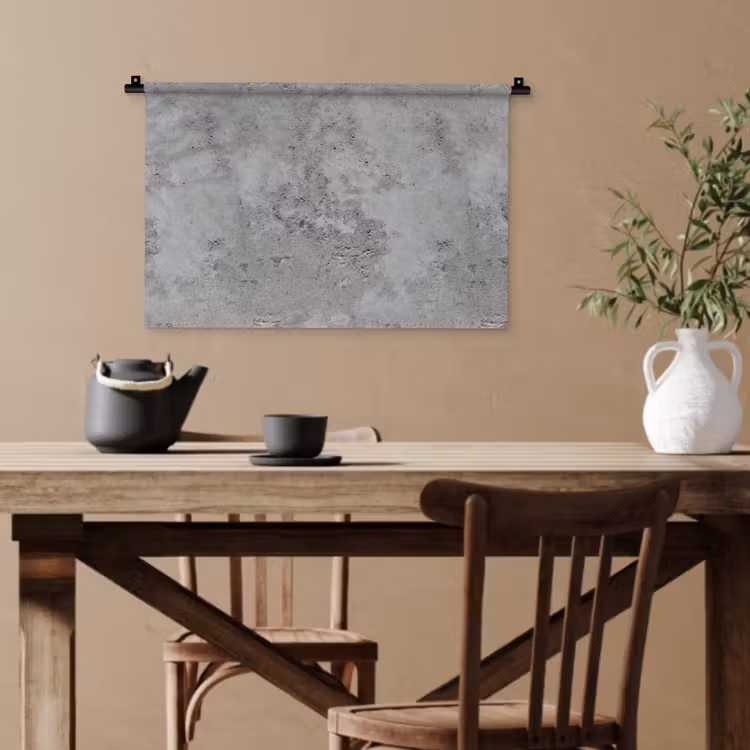 Patroon - Grijs - Oud - Beton Wandkleed katoen klein 269 -sfeer6