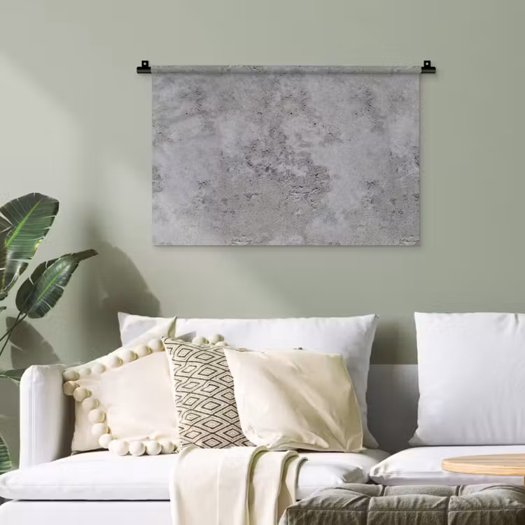 Patroon - Grijs - Oud - Beton Wandkleed katoen klein 269 -sfeer7