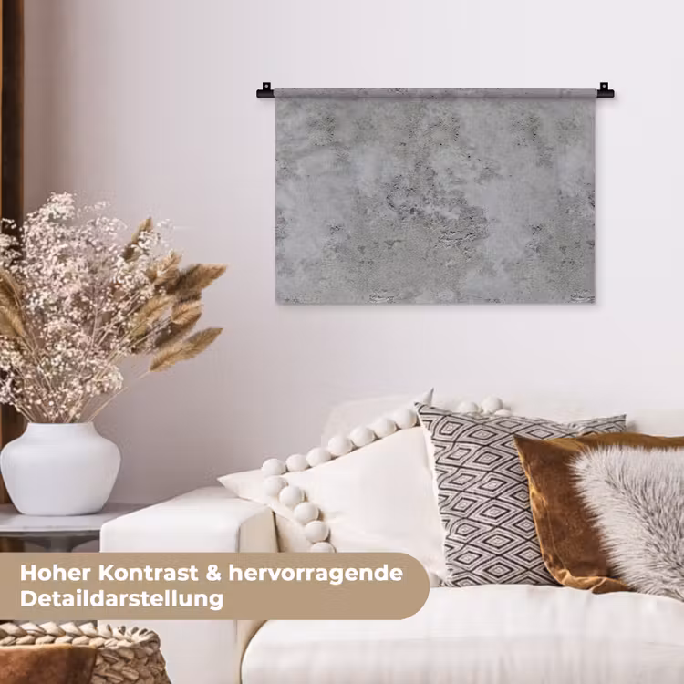 Patroon - Grijs - Oud - Beton Wandkleed katoen klein 269 -tsfeer1_DE