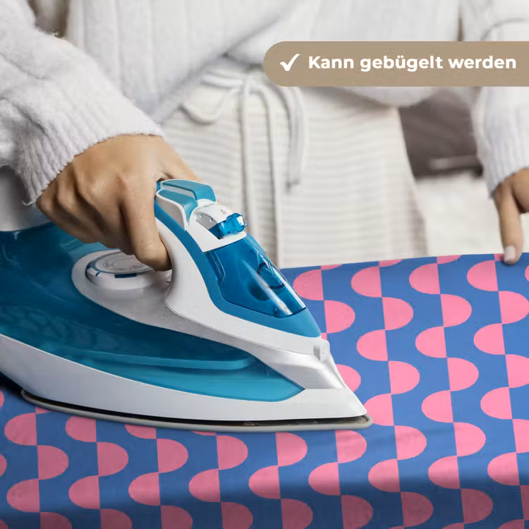 Patroon - Halve cirkels - Abstract - Modern - Roze - Blauw Wandkleed katoen klein -tsfeer9_DE