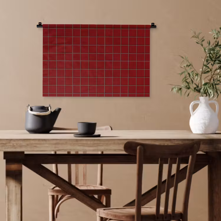 Patroon - Tegels - Burgundy Wandkleed katoen klein 269 -sfeer6