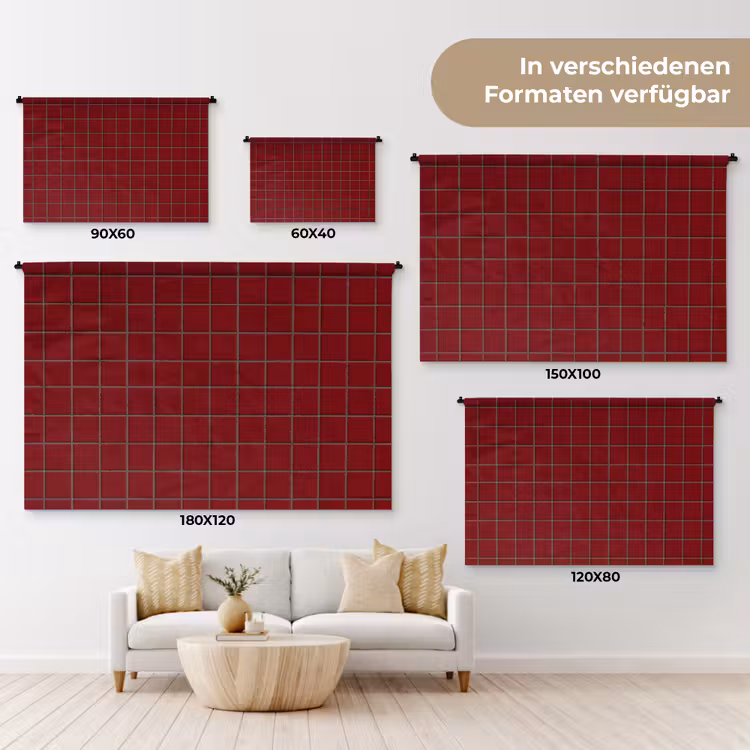 Patroon - Tegels - Burgundy Wandkleed katoen klein 269 -tsfeer8_DE