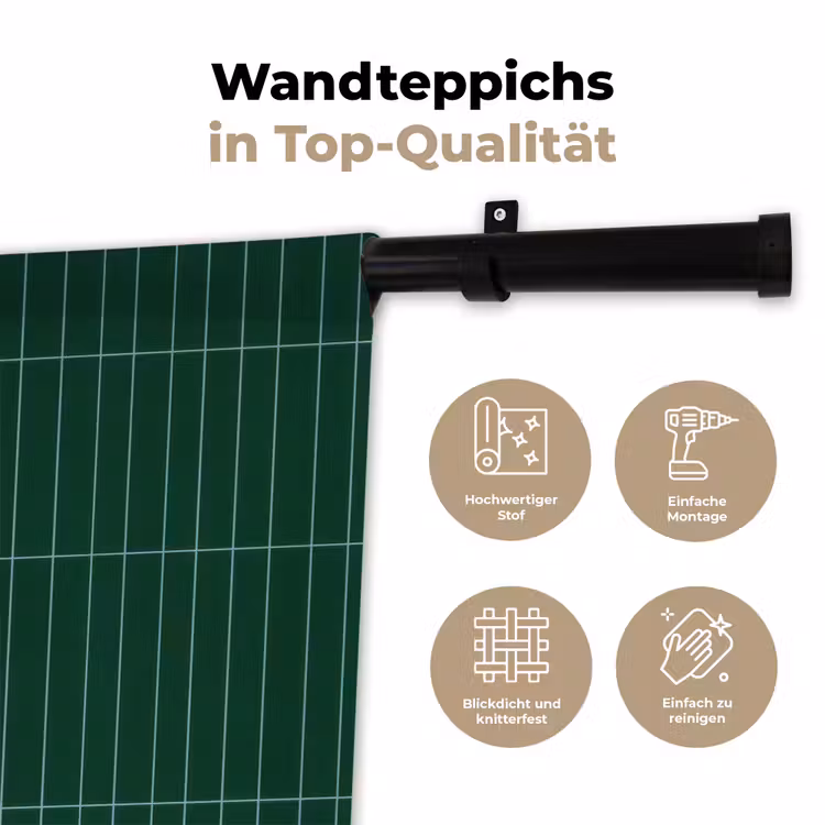 Patroon - Tegels - Donkergroen Wandkleed katoen klein 269 -tsfeer2_DE