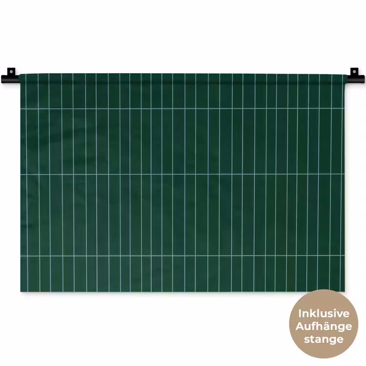 Patroon - Tegels - Donkergroen Wandkleed katoen klein 269 -t3d_DE