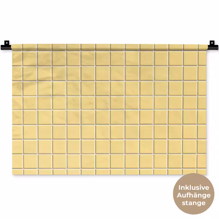 Patroon - Tegels - Geel Wandkleed katoen klein 269 -t3d_DE