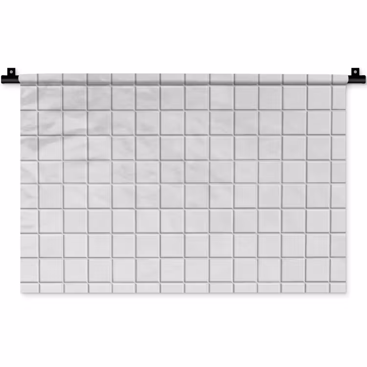 Patroon - Tegels - Grijs - Wit Wandkleed katoen klein 269 -zz3d