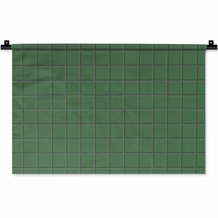 Patroon - Tegels - Groen Wandkleed katoen klein 269 -zz3d