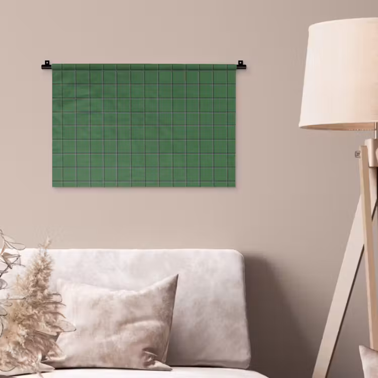 Patroon - Tegels - Groen Wandkleed katoen klein 269 -sfeer4