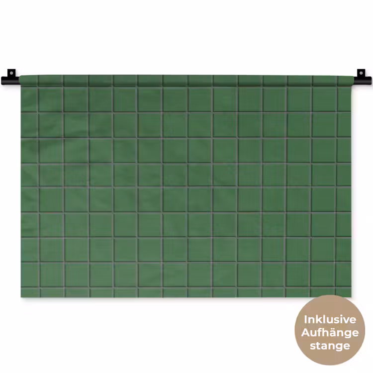 Patroon - Tegels - Groen Wandkleed katoen klein 269 -t3d_DE