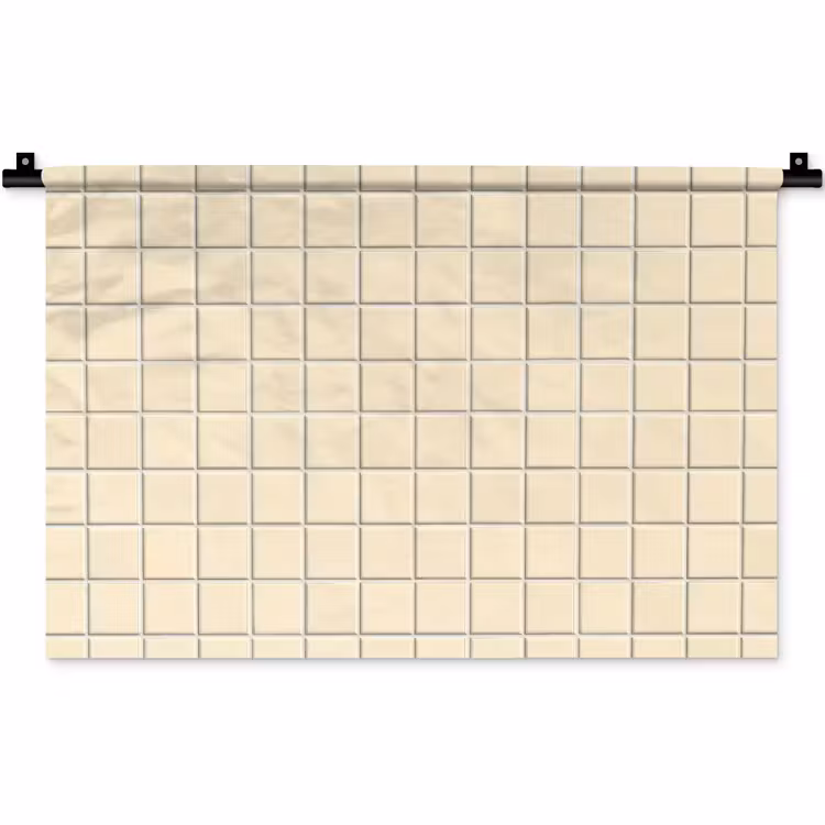 Patroon - Tegels - Gebroken - Wit Wandkleed katoen klein 269 -zz3d