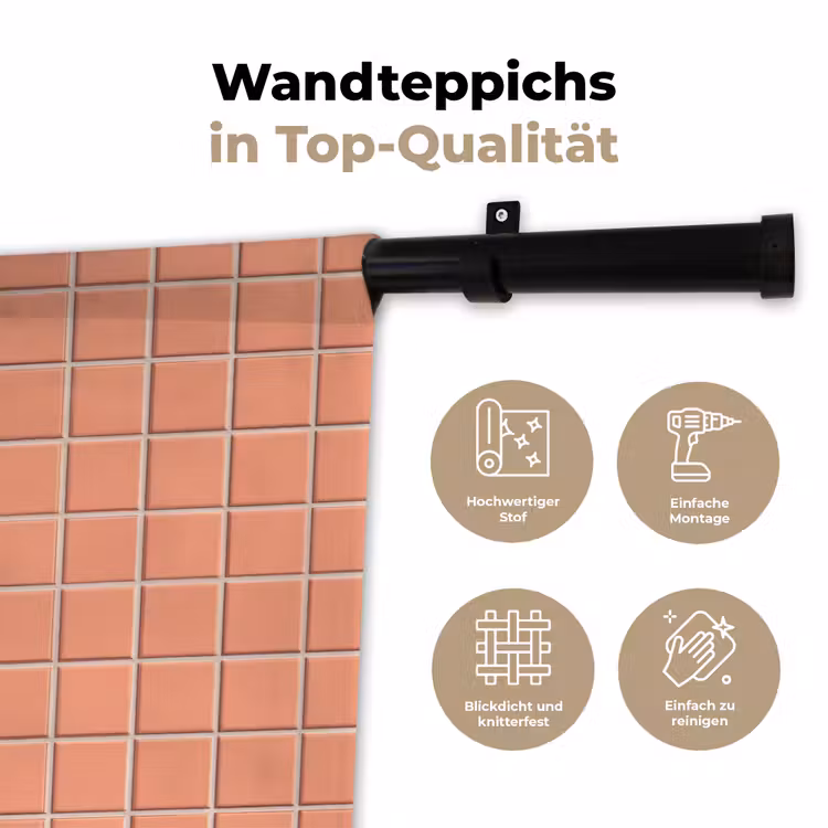 Patroon - Tegels - Perzik Wandkleed katoen klein 269 -tsfeer2_DE