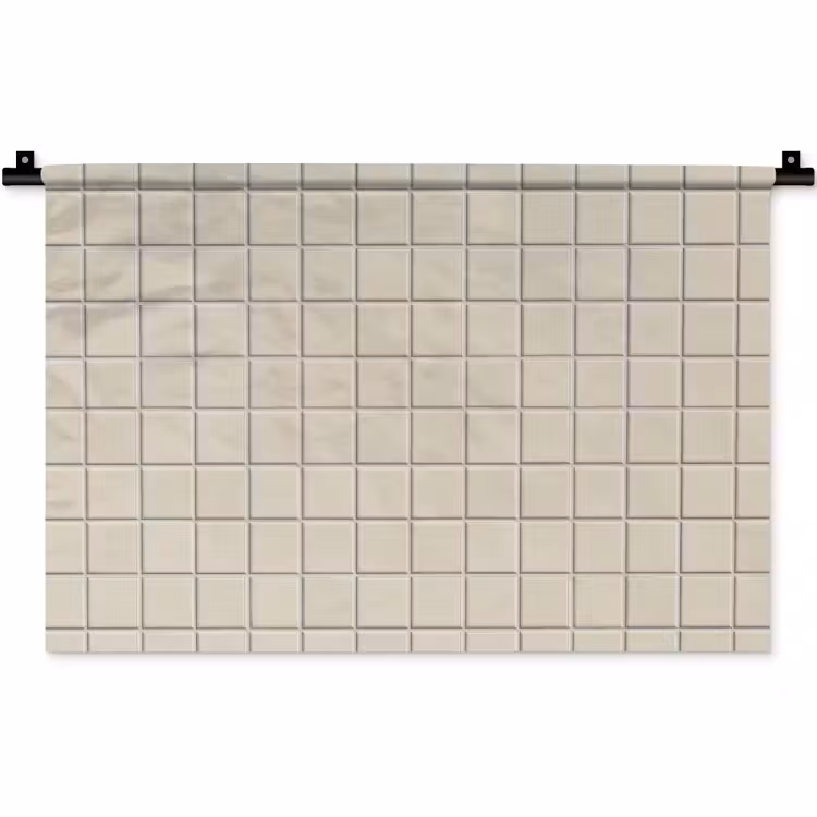 Patroon - Tegels - Taupe Wandkleed katoen klein 269 -zz3d