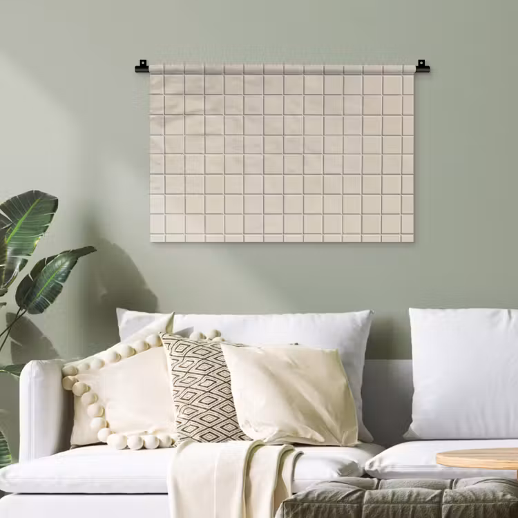 Patroon - Tegels - Taupe Wandkleed katoen klein 269 -sfeer7