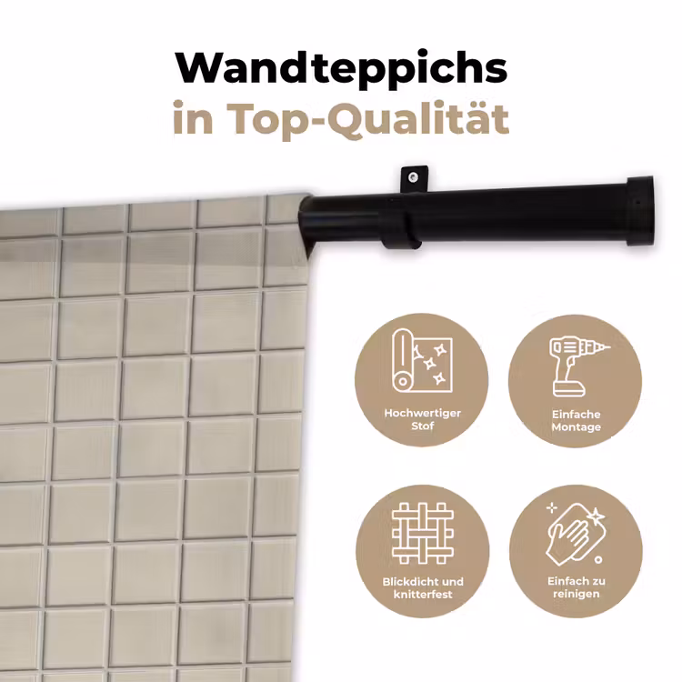 Patroon - Tegels - Taupe Wandkleed katoen klein 269 -tsfeer2_DE