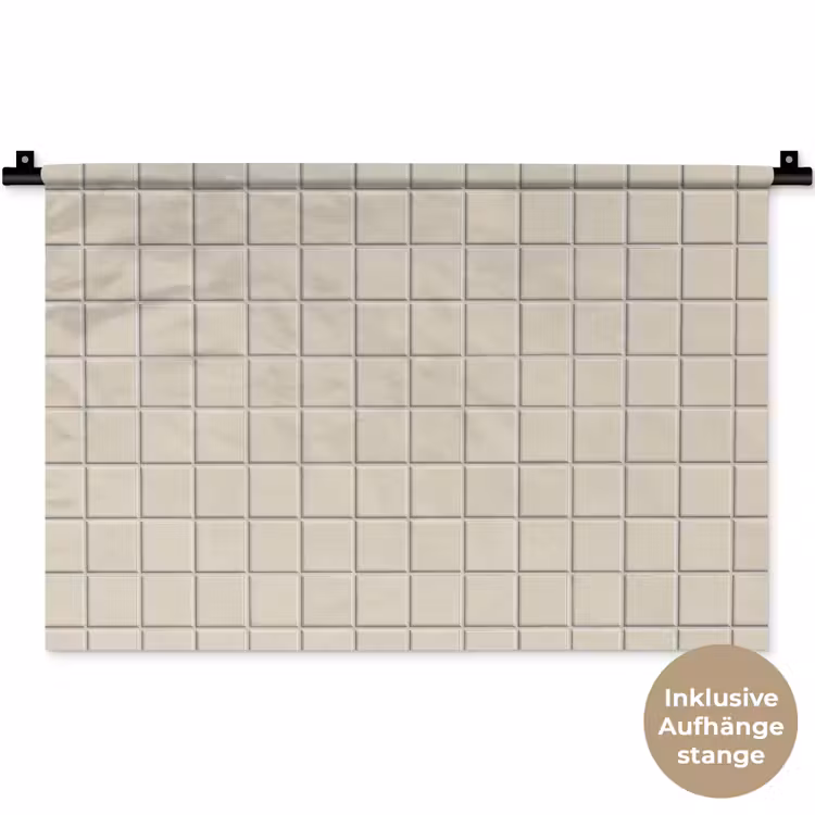 Patroon - Tegels - Taupe Wandkleed katoen klein 269 -t3d_DE